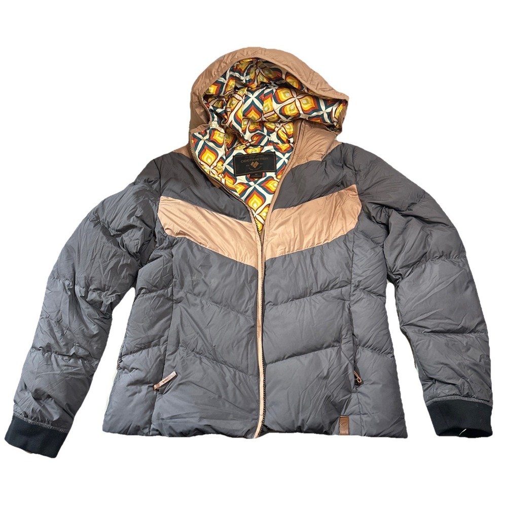 Obermeyer Women's Heritage Collection Duck Down Gray Ski Jacket - Size Medium